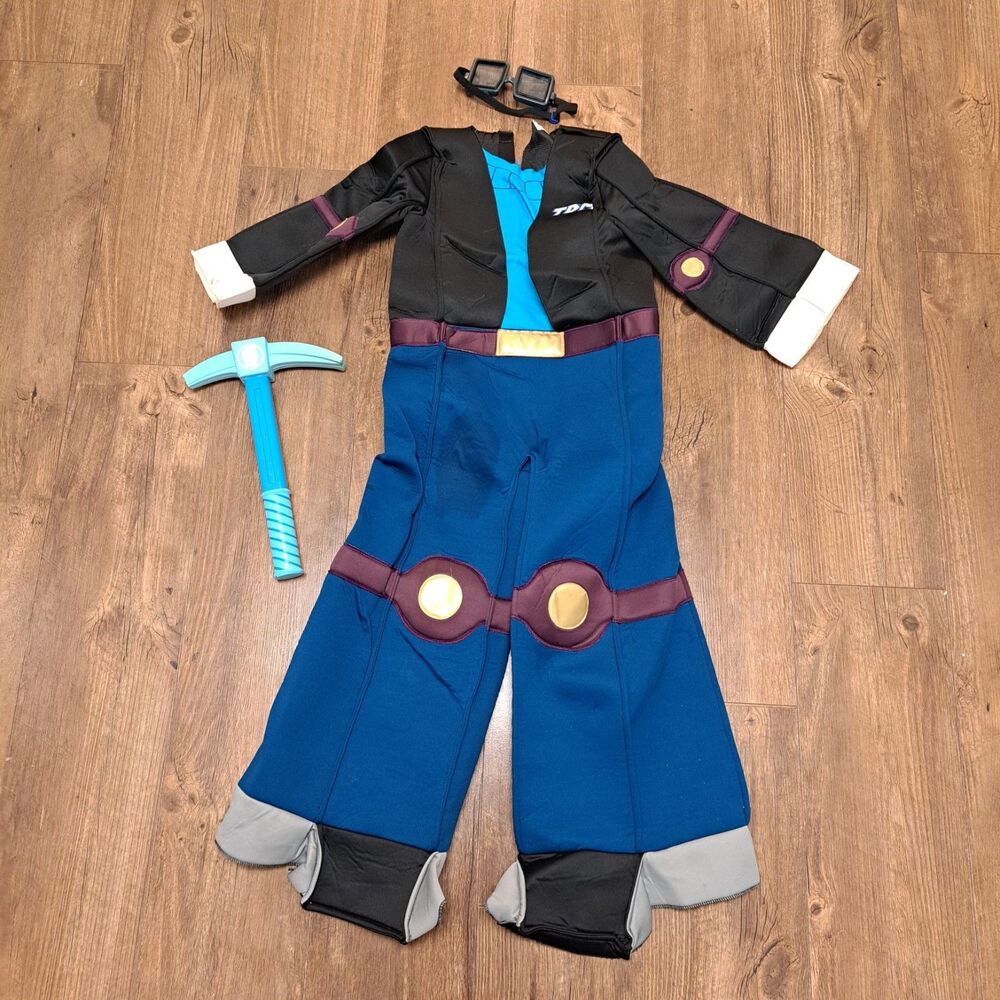 Tube Heroes TDM Dan Halloween Costume Size Large Boys 10-12 Kids READ Minecraft